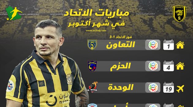 الاتحاد في أكتوبر.. رحلة الصراع على قمة دوري المحترفين