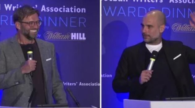 وصلة مزاح ساخرة تجمع كلوب وجوارديولا في عشاء "الصحفيين"