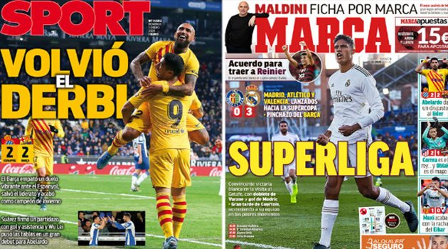 صحف العالم ليوم الأحد.. ديربي كتالونيا يعود قويا ونصف أوروبا تجري خلف "التركي"