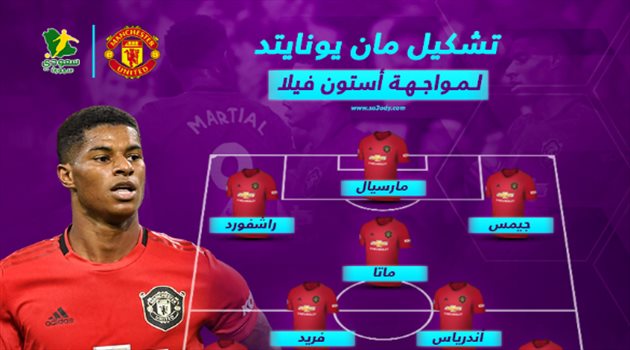 تعرف على تشكيل مانشستر يونايتد أمام أستون فيلا بالدوري الإنجليزي