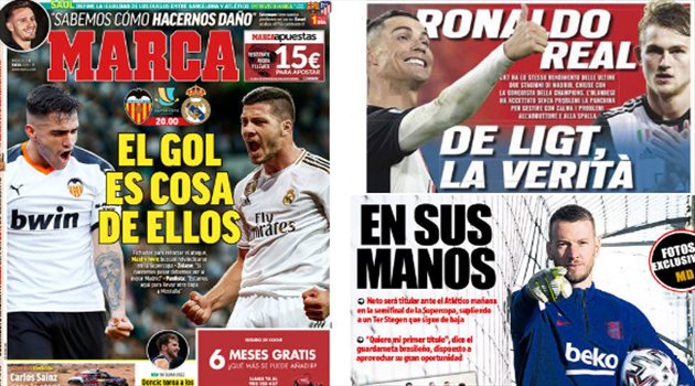 صحف العالم ليوم الاربعاء.. فرصة مهمة في سوبر ريال مدريد وفالنسيا ودي ليخت يقبل الدكة