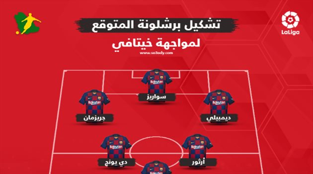 مفاجأة سعيدة في التشكيل المتوقع لبرشلونة أمام خيتافي بالدوري الإسباني