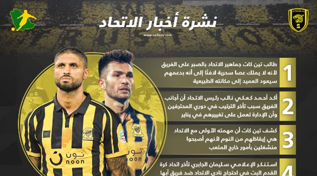 نشرة الاتحاد| رسالة خاصة من "كات" للجماهير.. وكعكي يهاجم أجانب الفريق