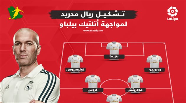 "ريال مدريد يهاجم بقوة أمام أتلتيك بلباو".. تعرف على مفاجآت تشكيل الملكي