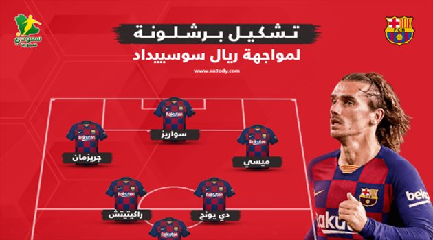 مفاجأة سعيدة في تشكيل برشلونة أمام ريال سوسييداد بالدوري الإسباني
