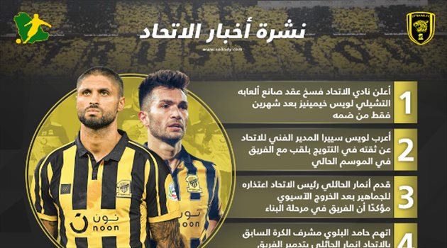 نشرة الاتحاد| اتهامات للحائلي بتدمير الفريق وتصريح مثير لسييرا