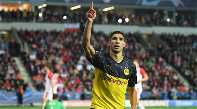 أشرف حكيمي يسجل أول ثنائية مغربية ودورتموند يكسر صيامه الهجومي بدوري الأبطال