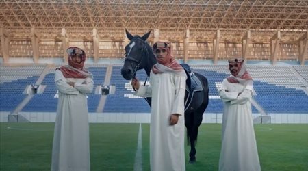 حمد الله وإمرابط فرسان في ساحة النصر .. احتفالات الملعب الجديد