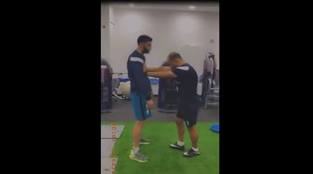 السومة يتعلم كيف يسقط في التدريبات استعدادا لمباريات الحسم