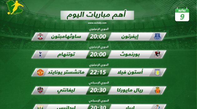 مباريات اليوم| مانشستر يونايتد ضيفا على أستون فيلا وصراع الهبوط يشتعل في إسبانيا