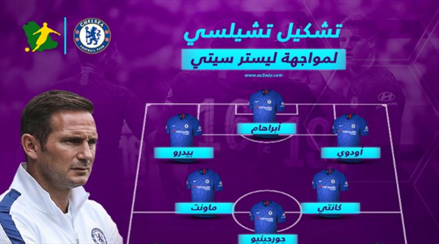 إبراهام يقود تشيلسي أمام ليستر سيتي.. وكيبا على دكة البدلاء