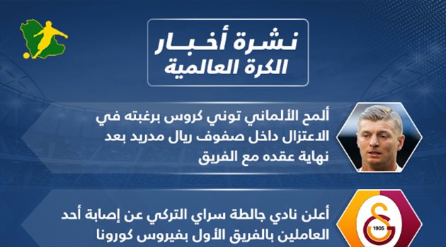 نشرة الكرة العالمية| كروس يعتزل داخل ريال مدريد وديمبلي يتمسك ببرشلونة