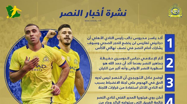 نشرة أخبار النصر| حمد الله يعود أمام الرائد وتأكيدات بمشاركة نجم الأهلي في الكلاسيكو