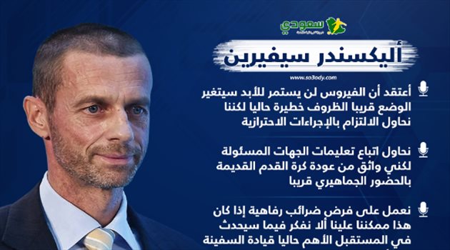 رئيس يويفا: الجماهير ستعود لكرة القدم قريبا ونفكر في تغيير قوانين اللعب المالي النظيف