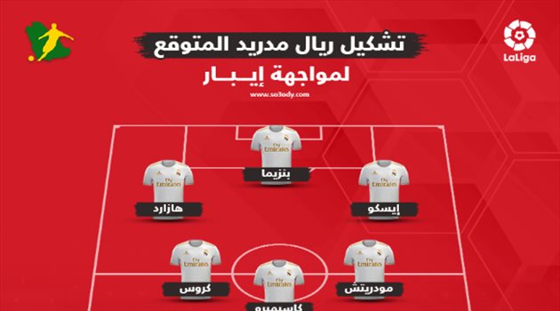 موعد مباراة ريال مدريد ضد إيبار.. تشكيل ناري متوقع يقوده هازارد