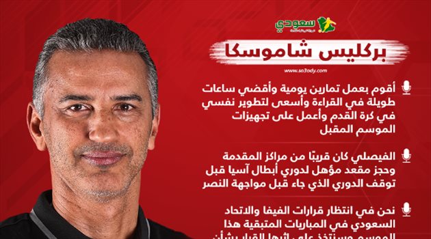"كواليس تدريب الهلال وكورونا أحبط الفيصلي".. تصريحات نارية من شاموسكا