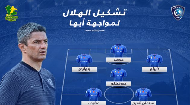 دوري المحترفين| تشكيل الهلال.. مفاجآت بالجملة وظهور العليان أمام أبها