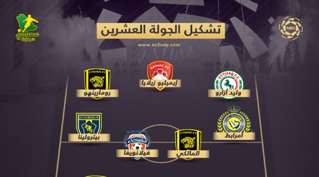  تشكيل الجولة 20| غياب هلالي والاتحاد يكتسح بـ3 لاعبين