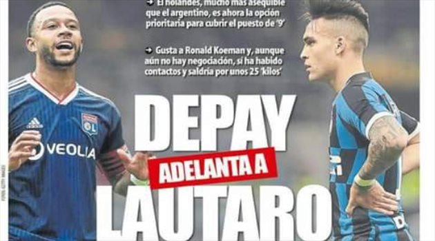 صحف العالم ليوم الأحد.. ديباي أقرب من لاوتارو لبرشلونة واحترس من يوفنتوس