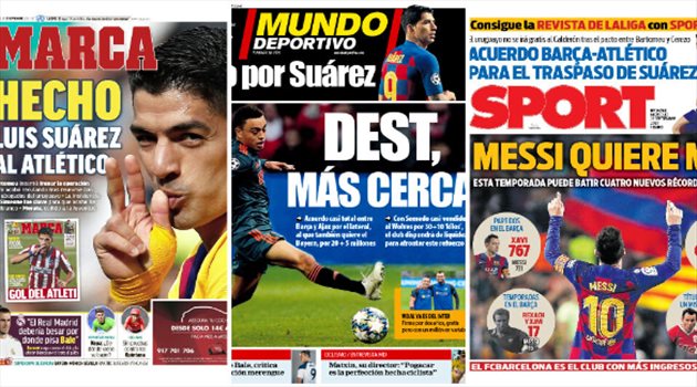 صحف العالم ليوم الأربعاء| سواريز إلى أتلتيكو رغم أنف بارتوميو.. وبرشلونة يحسم صفقة جديدة