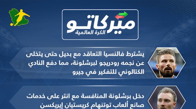 ميركاتو سعودي.. برشلونة يحدد بديل "رودريجو" ونجم ريال مدريد يرفض الرحيل