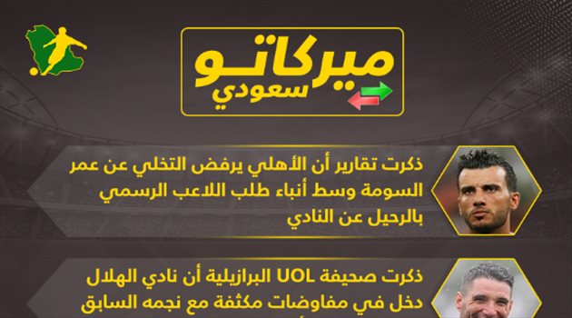 ميركاتو سعودي| الهلال يخسر صفقة كبرى و"هل يرحل السومة عن الأهلي"