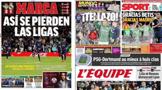 صحف العالم ليوم الإثنين.. شكرا بيتيس.. وأحمر ساخن