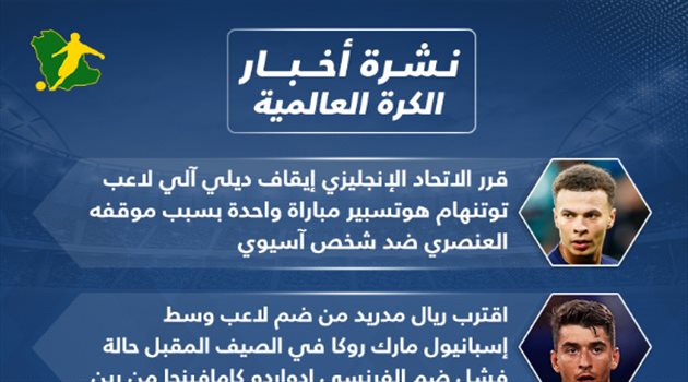 نشرة الكرة العالمية| عقوبة نجم توتنهام وصفقة ريال مدريد الجديدة