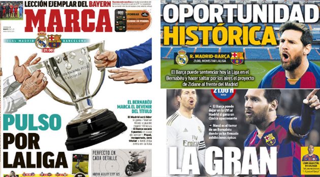 صحف العالم ليوم الأحد.. لا صوت يعلو فوق الكلاسيكو و"صدمة" السقوط الأول لليفربول