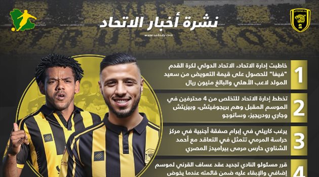 نشرة أخبار الاتحاد| خطاب الفيفا و4 محترفين خارج النادي