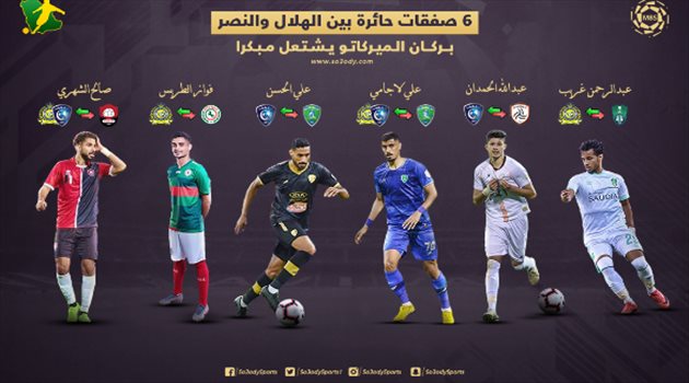 ثورة في الهلال والنصر.. 6 صفقات نارية تشعل معركة الميركاتو