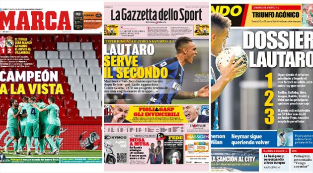 صحف العالم ليوم الثلاثاء.. ريال مدريد على بعد خطوة من الليجا وبرشلونة يقرر بيع لاعبه