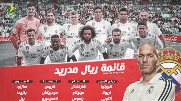 مهاجم جديد يدخل القائمة.. زيدان يعلن كتيبة ريال مدريد ضد سوسيداد