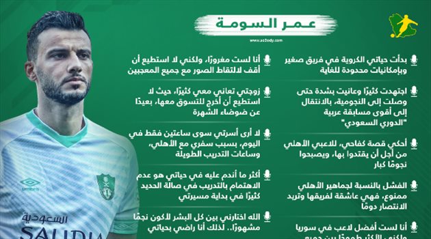 السومة يفتح قلبه بـ"أسرار لأول مرة".. قصة كفاحي تدرس داخل الأهلي وأعاني في حياتي الزوجية