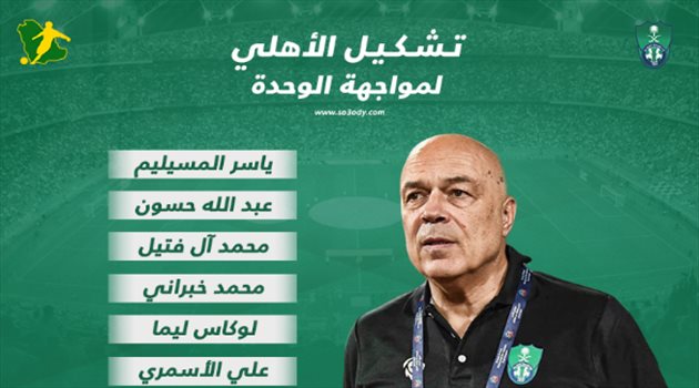 تشكيل الأهلي| "الموقوف مع إيقاف التنفيذ" أساسيا أمام الوحدة