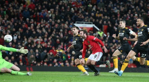 مانشستر يونايتد ولفرهامبتون في كأس الاتحاد الإنجليزي بأقدام "ماتا"