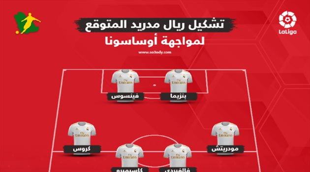 بيل على مقاعد البدلاء.. التشكيل المتوقع لريال مدريد أمام أوساسونا
