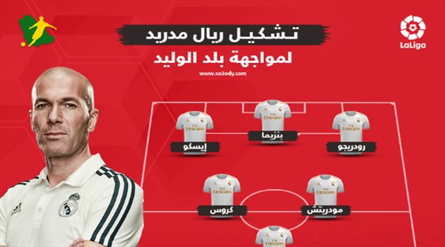  مفاجآت بالجملة في تشكيل ريال مدريد أمام بلد الوليد