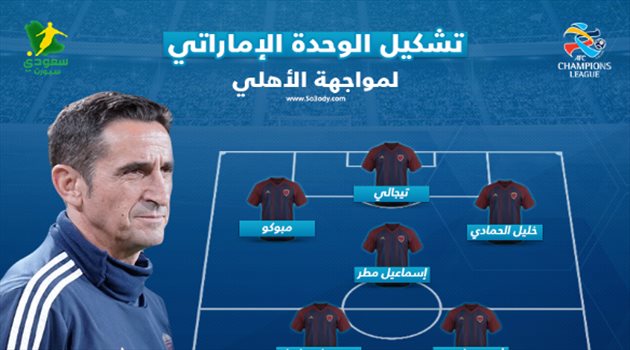 أبطال آسيا| تشكيل "مخيف" للوحدة الإماراتي أمام الأهلي