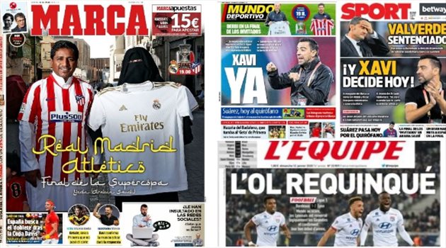 صحف العالم ليوم الأحد.. نهائي السوبر في جدة بين "الضيوف" وتشافي على بعد خطوة من برشلونة