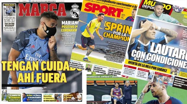 صحف العالم ليوم الأربعاء| "كورونا" يهدد صدام السيتي والريال.. وبرشلونة يحسم صفقة "بشروط"