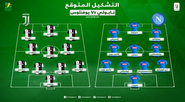 هجوم ناري ودفاع صلب.. التشكيل المتوقع لنهائي كأس إيطاليا بين يوفنتوس ونابولي