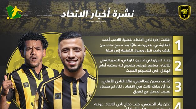 نشرة أخبار الاتحاد| قضية العكايشي ووعد كاريلي.. وصدمة بسبب صخرة الدفاع