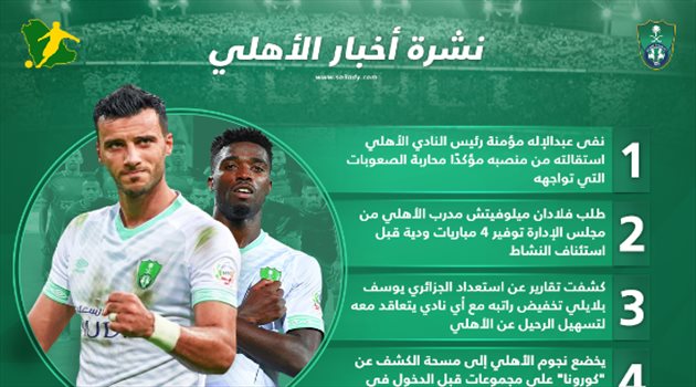 نشرة أخبار الأهلي| حسم "استقالة" مؤمنة.. وطلب فلادان وتنازلات بلايلي