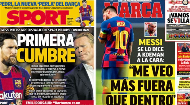 صحف العالم ليوم الجمعة| ميسي يفجر قنبلة في برشلونة.. وإيطاليا مع انتر في نهائي الدوري الأوروبي