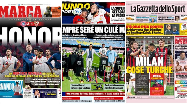 صحف العالم ليوم الجمعة| إشبيلية العظيم" يصمد أمام بايرن.. و"جلاكتيكوس" مدريد يوفر 100 مليون