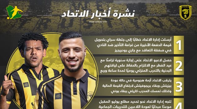 نشرة أخبار الاتحاد| انتهاء أزمة رودريجيز و"مشكلة هجومية تواجه العميد"