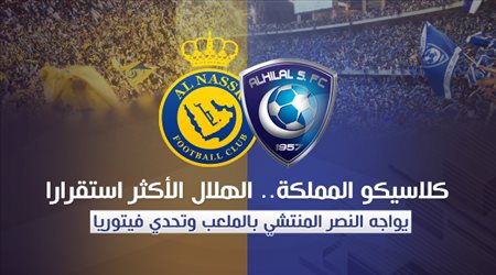 كلاسيكو المملكة.. الهلال الأكثر استقرارا يواجه النصر المنتشي بالملعب وتحدي فيتوريا