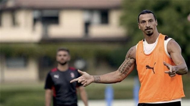 عودة السلطان.. إبراهيموفيتش يشارك رسميا تدريبات ميلان استعدادا لليفربول