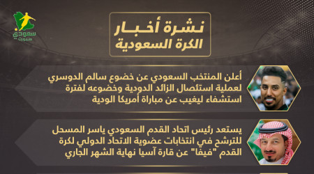 أخبار الكرة السعودية| المسحل في فيفا وجراحة سالم وصدمة للأهلي